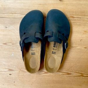 BNWT Birkenstock Boston Black Oiled Leather US9